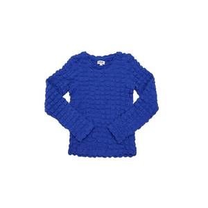 NEW MIA women's long sleeve popcorn top in cobalt